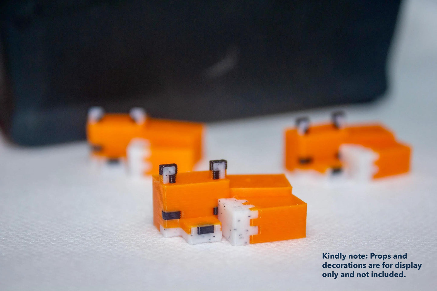Sleeping Fox Miniature Figurine – Minecraft Inspired Tiny Fox