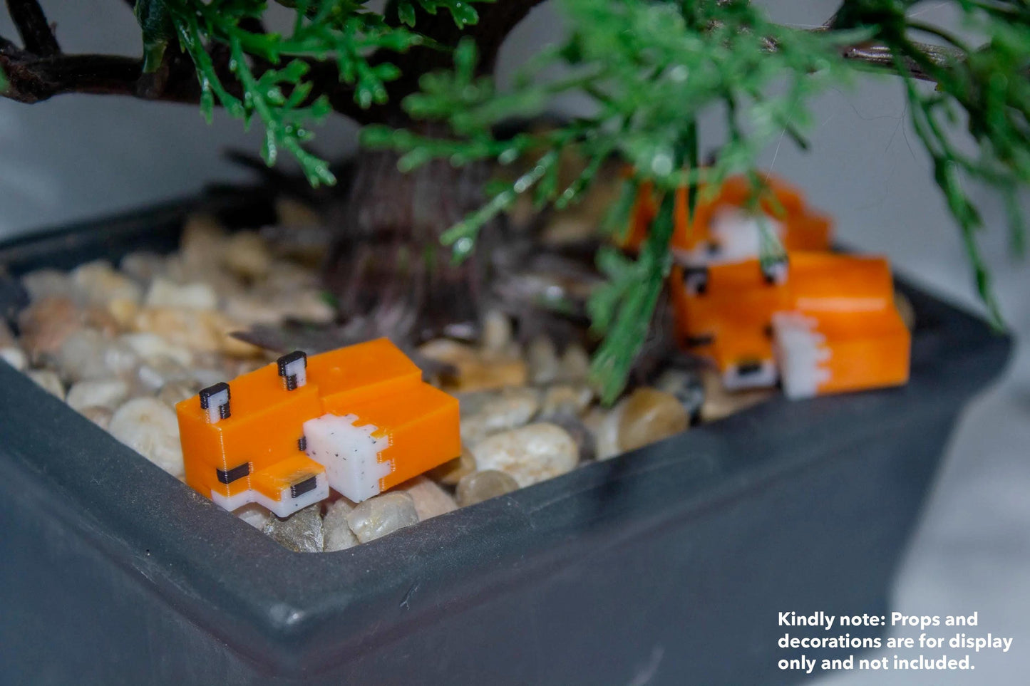 Sleeping Fox Miniature Figurine – Minecraft Inspired Tiny Fox