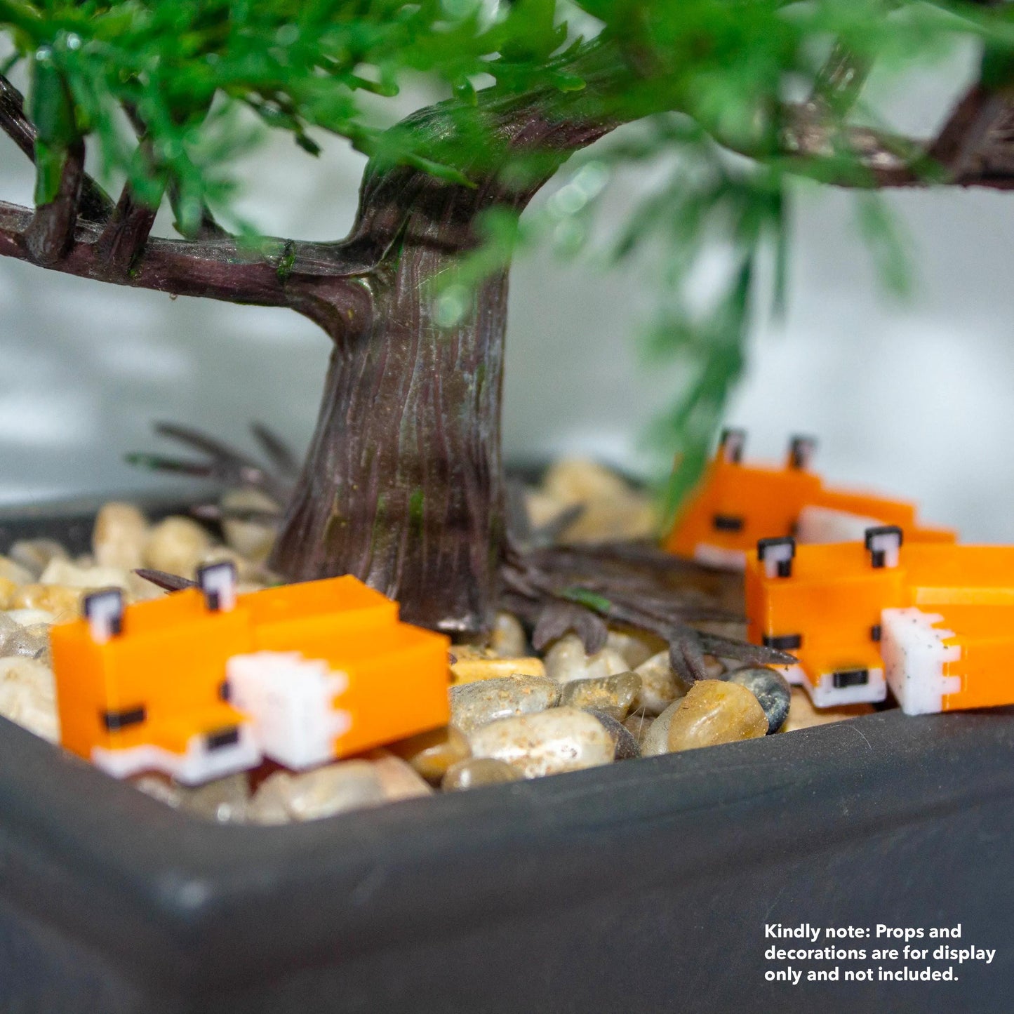 Sleeping Fox Miniature Figurine – Minecraft Inspired Tiny Fox