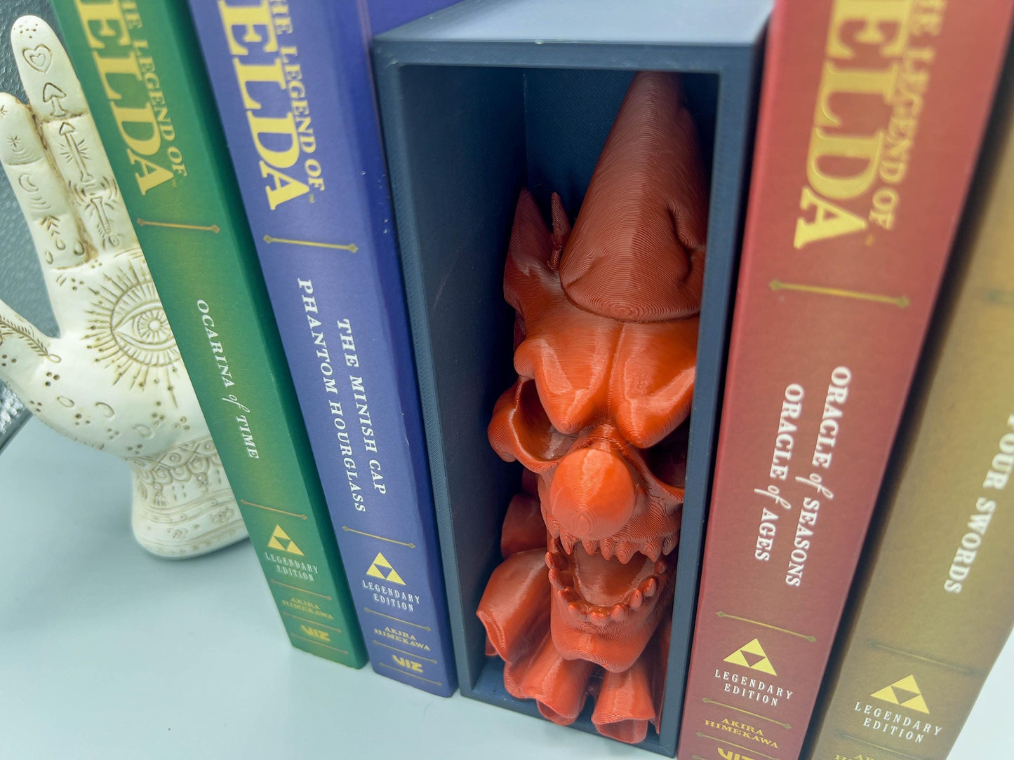 Evil Clown Skull Book Nook – Creepy Horror Clown Shelf Insert – Gothic Haunted Bookshelf Decor