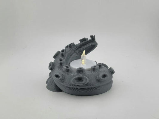3D Printed Octopus Tentacle LED Candle Holder: Spooky Gothic Ocean Decor for Atmospheric Lighting