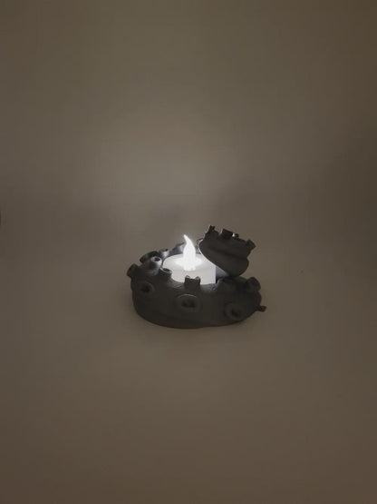 3D Printed Octopus Tentacle LED Candle Holder: Spooky Gothic Ocean Decor for Atmospheric Lighting