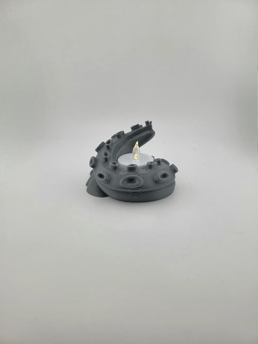 3D Printed Octopus Tentacle LED Candle Holder: Spooky Gothic Ocean Decor for Atmospheric Lighting
