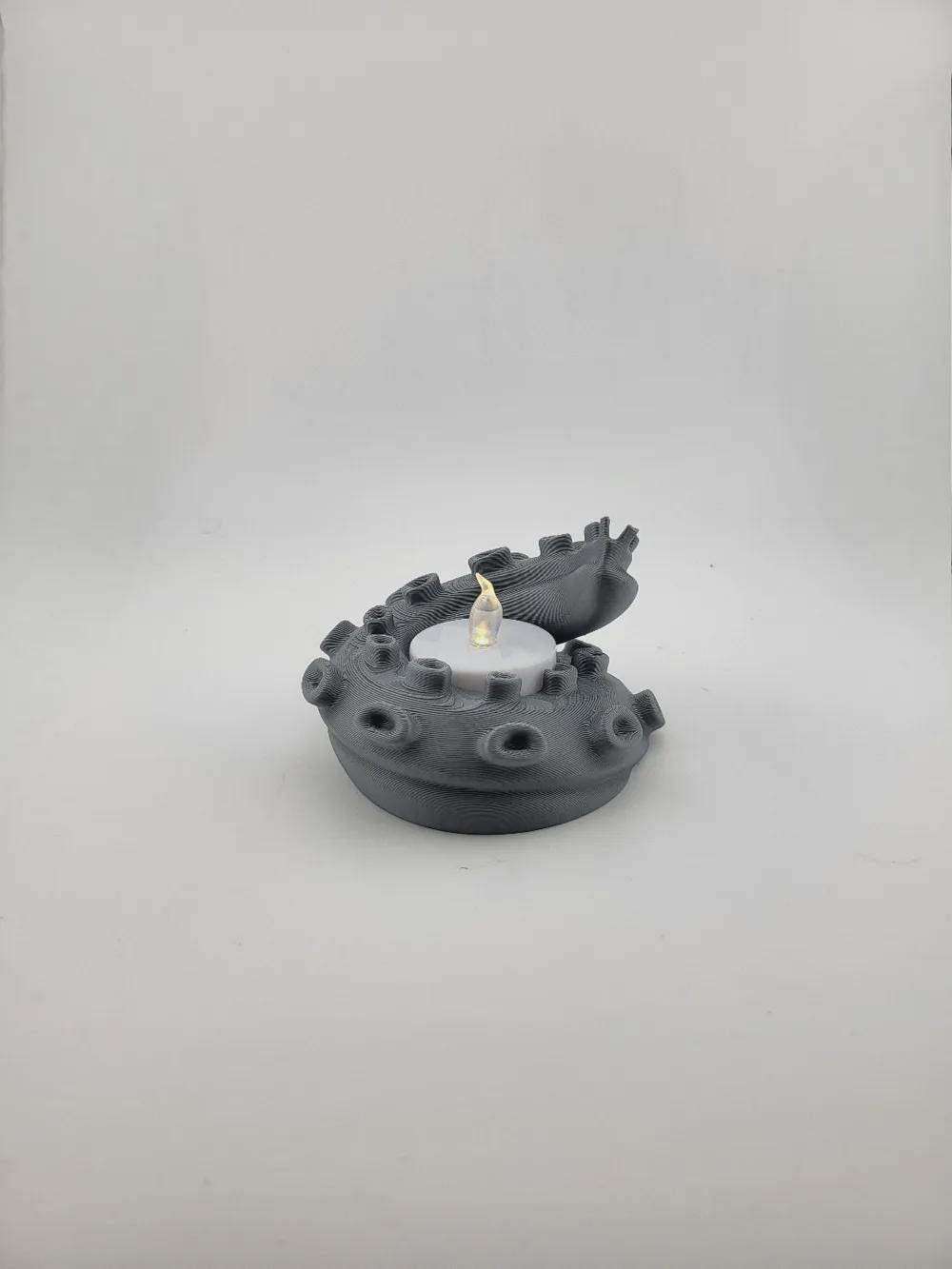 3D Printed Octopus Tentacle LED Candle Holder: Spooky Gothic Ocean Decor for Atmospheric Lighting