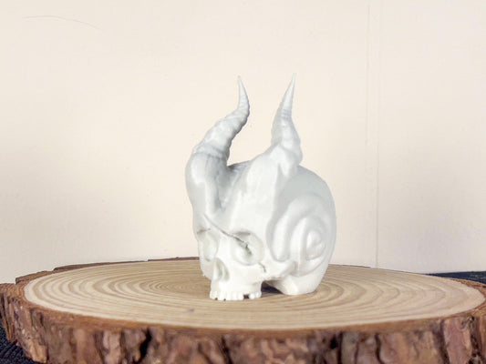 Skull Of The Demon Snail – 3D Printed Gothic Decor, Unique Macabre Art Piece for Dark Aesthetic Spaces