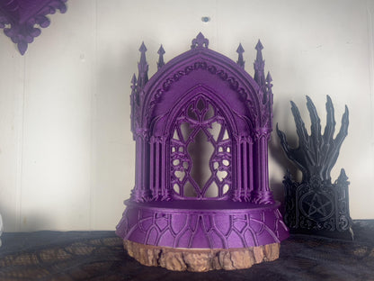 Gothic Cathedral Shelf Display – Dark Decor Accent for Goth Aesthetic Home Styling
