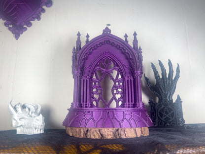 Gothic Cathedral Shelf Display – Dark Decor Accent for Goth Aesthetic Home Styling